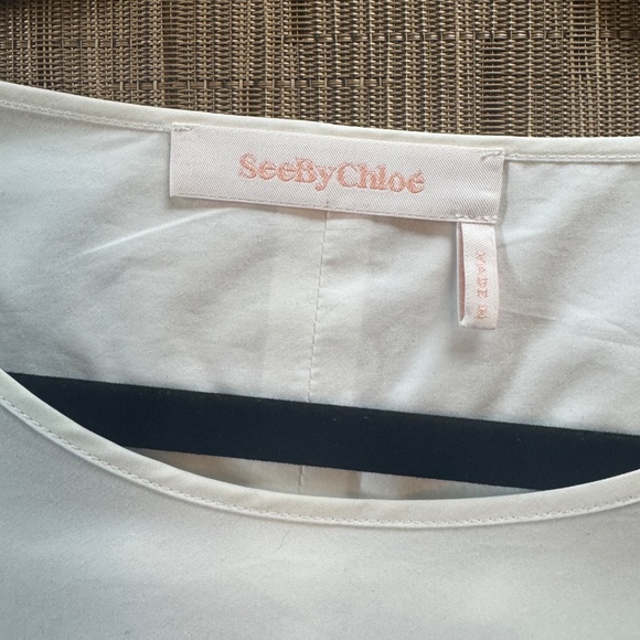 See By Chloe White embroidered dress size 42 - Picture 4 of 5